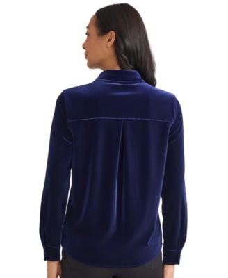 Women's Long Sleeve Velour Shirt
