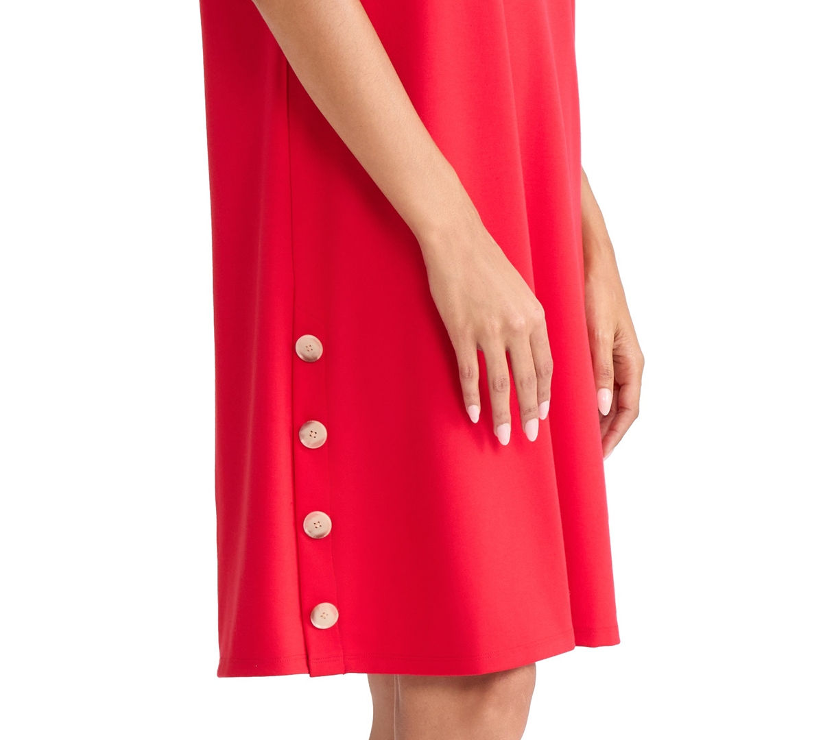 Jones New York Side Button Swing Dress