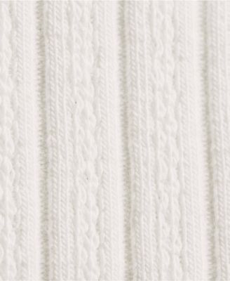 Plus Size Long Sleeve Pointelle Rib Keyhole Polo Top