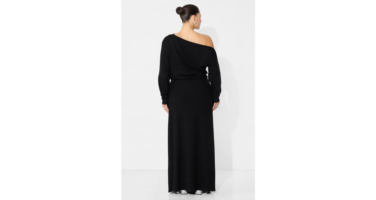 Women's Amia One-Shoulder Gathered-Waist Jersey Evening Gown
