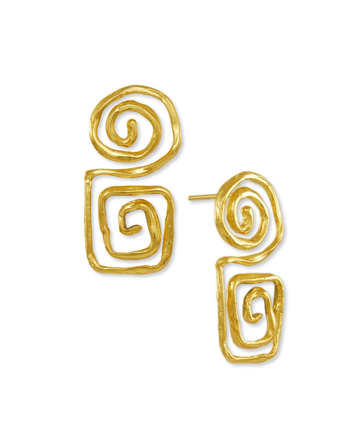 Ottoman Hands Megara Geometric Spiral Stud Earrings