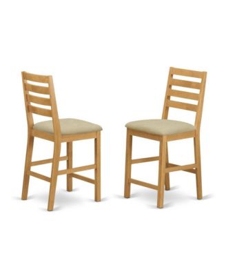 EDCF5-OAK-C 5 Pc Dining counter height set - high top Table and 4 counter height Dining chair.