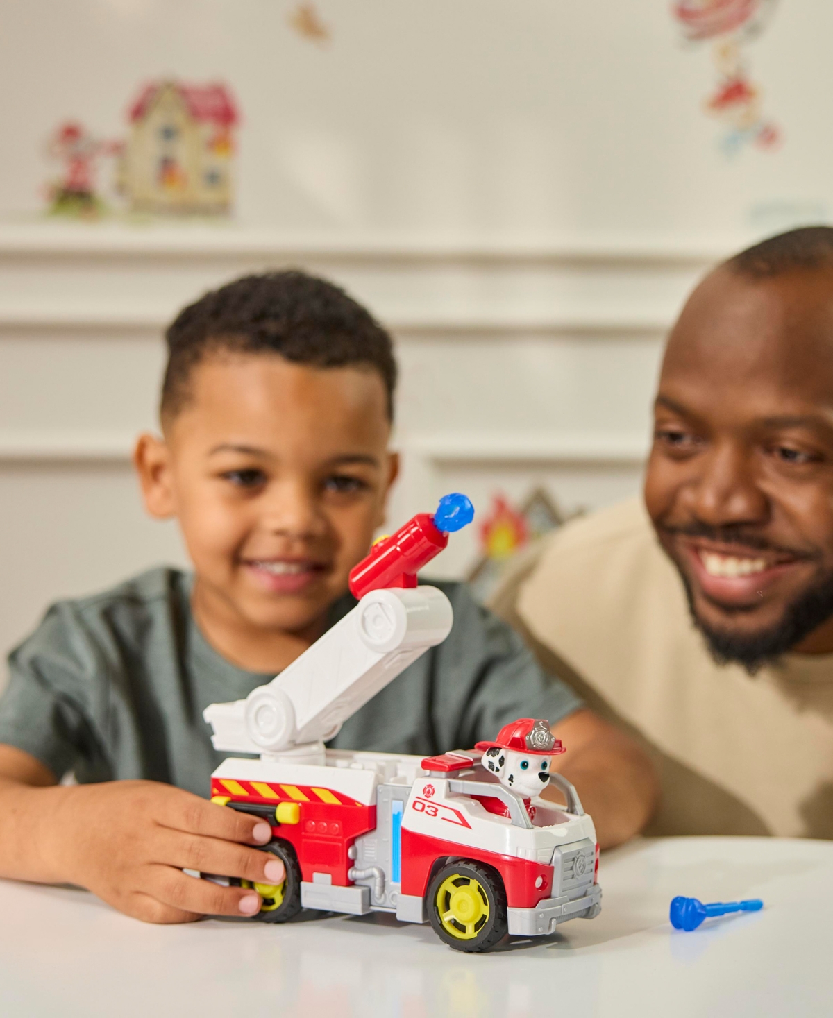 Paw Patrol Fire Rescue Marshall Rescue Fire Engine Truck Toy In Multi