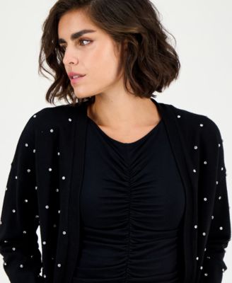 Women's Allover Embellished Cardigan Sweater, Macy's Exclusive