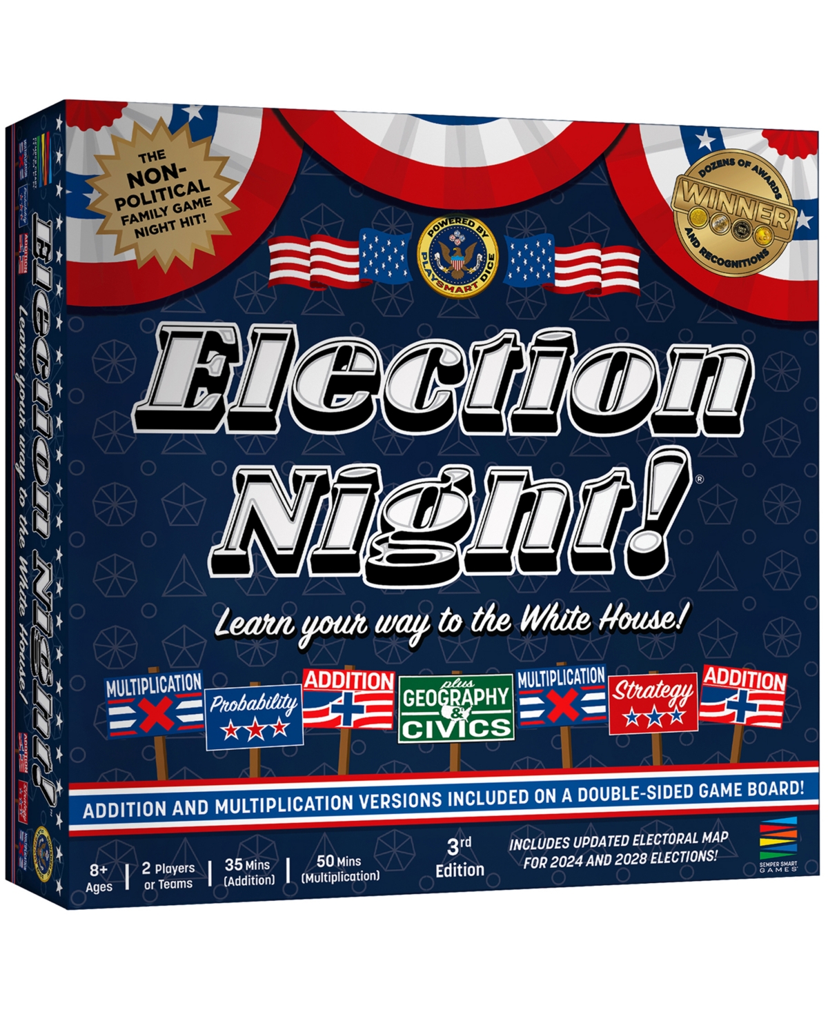 Semper Smart Games Election Night Board Game In Multi