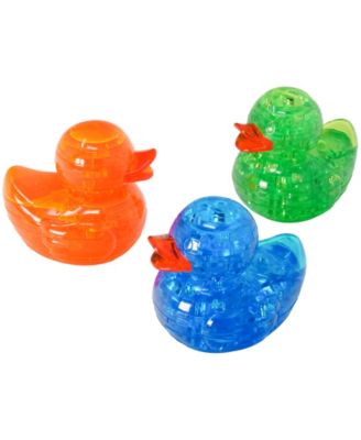 3D Crystal Puzzle Deluxe Rubber Ducks 3-Pack, 129 Pieces