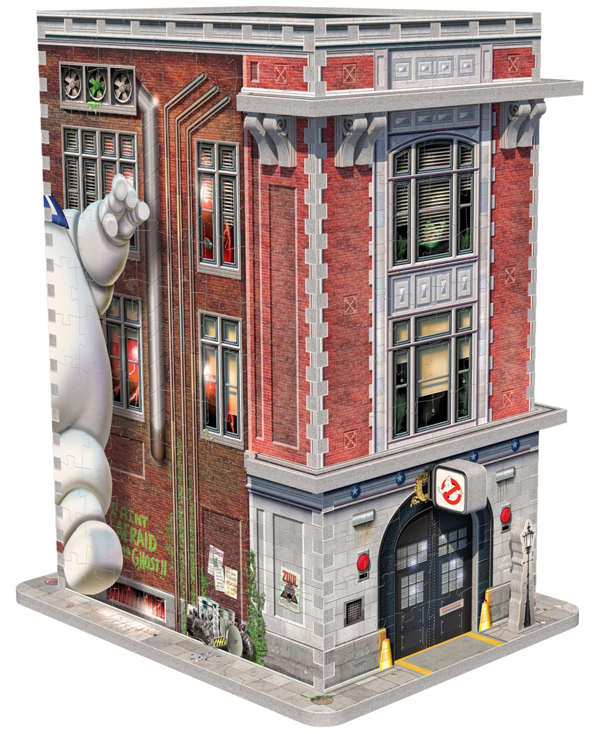 Wrebbit Ghostbusters Firehouse Headquarters 3d Puzzle, 500 Pieces In Multi