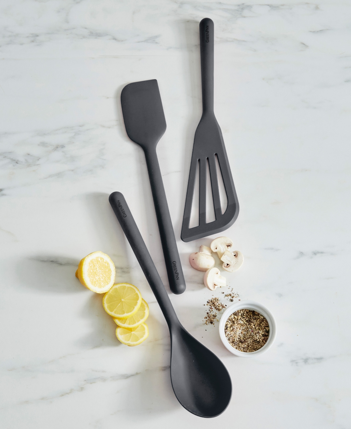Greenpan Silicone Tools 3-pc. Utensil Set In Gray
