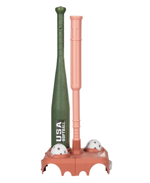 Детские игрушки Franklin Sports Fold-Away Adjustable-Height Softball and Baseball Batting Tee Set, 4-Piece, от 3 лет