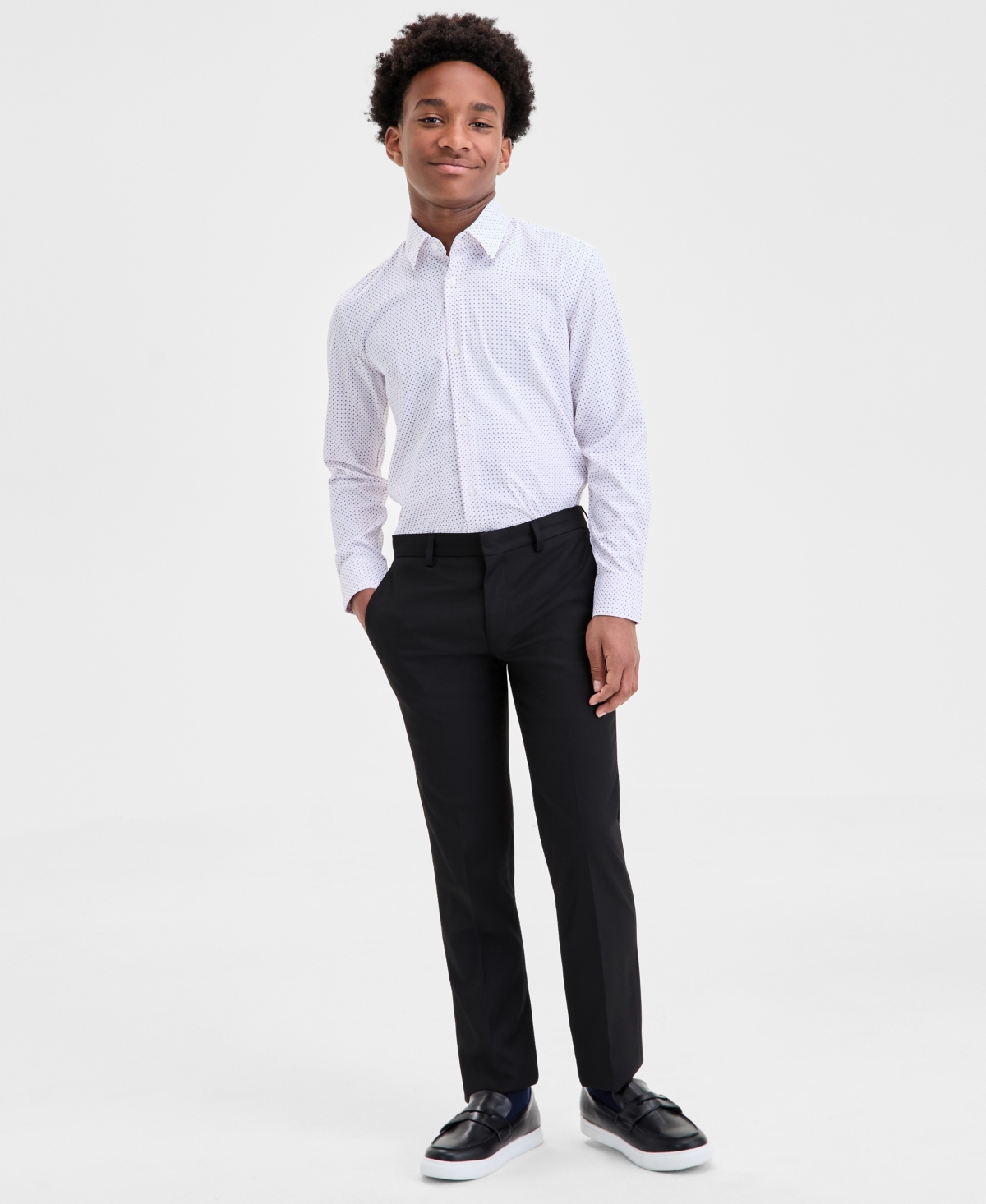 Michael Kors Big Boys Linen Button-down Shirt In White