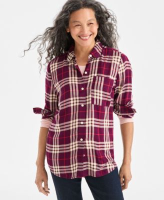 Women's Plaid Perfect Shirt, Macy's Exclusive