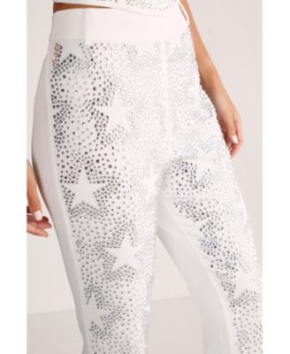 Women's Star Diamante Tailored Flare Trousers