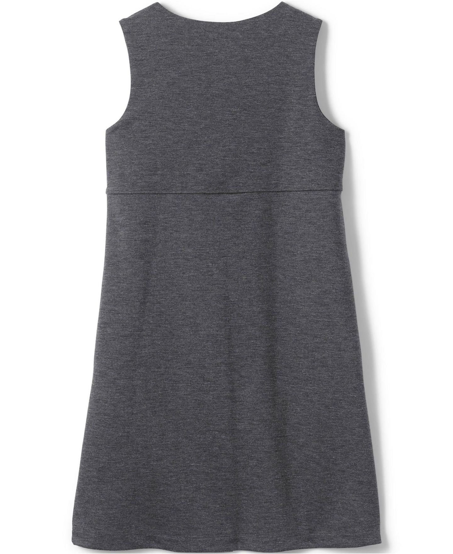 Платья Lands' End Ponte Pleat Jumper Top of Knee для девочек, цвет: Угольный меланжевый — фото 19