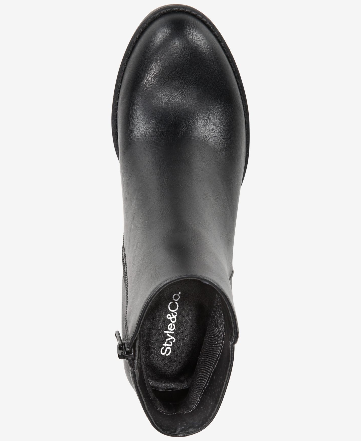 Женские ботинки Style & Co Harlemm Buckle Booties, цвет: Чёрный гладкий — фото 4