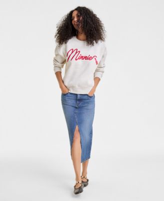 Women's Minnie Mouse Sweatshirt Embellished with Crystals by Swarovski&reg;, Macy's Exclusive