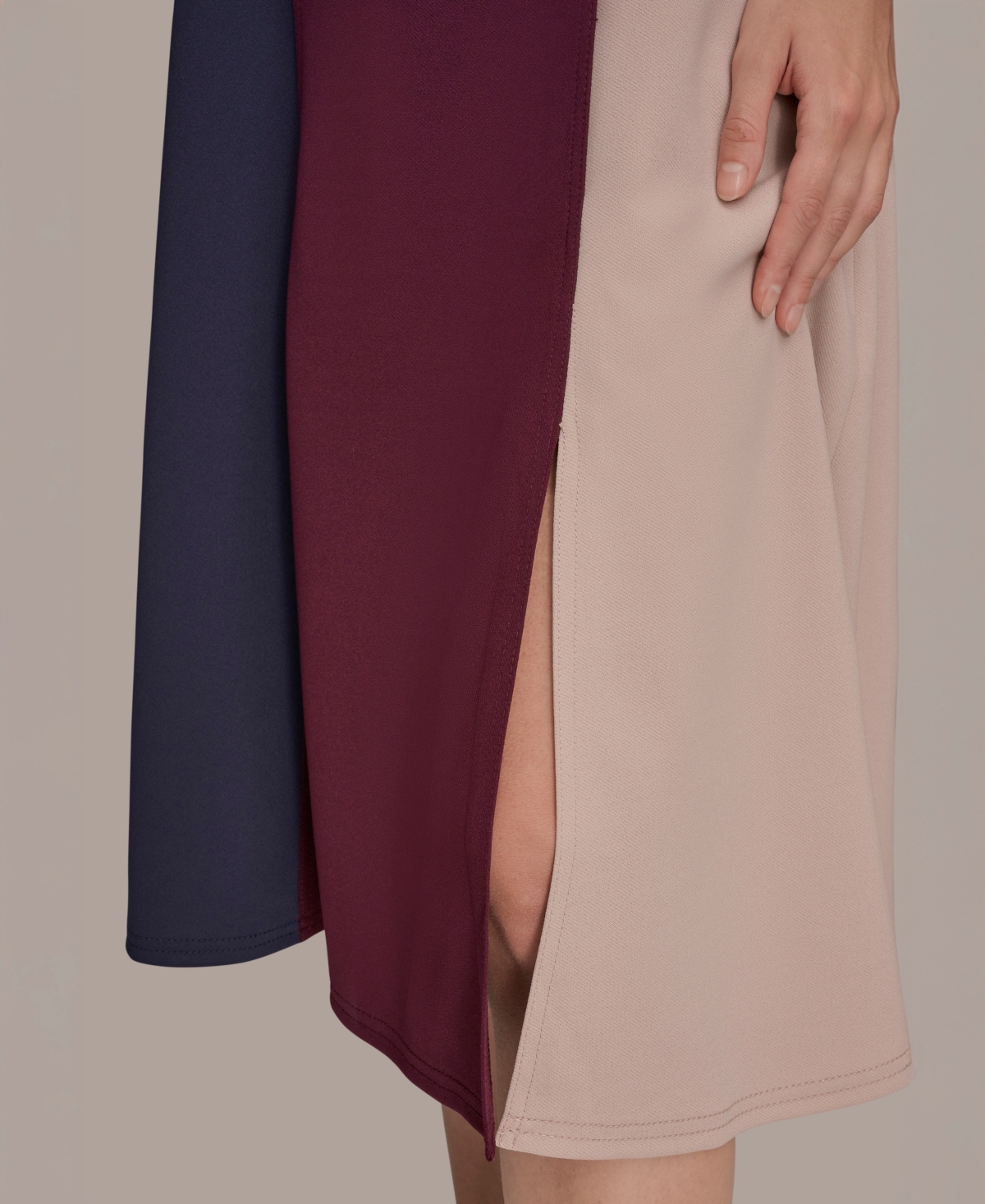 Donna Karan New York Petite Colorblock Midi Dress