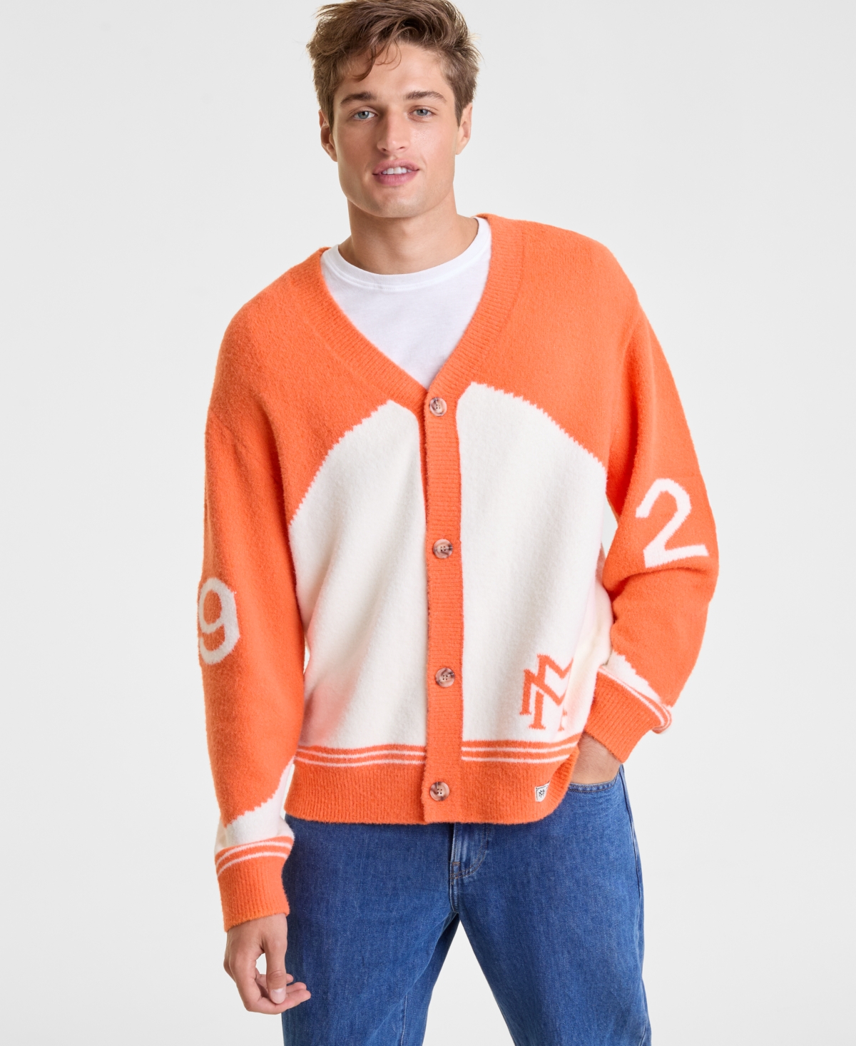 Disney | Macy's Men's Mickey Mouse Button Front Cardigan, Exclusive