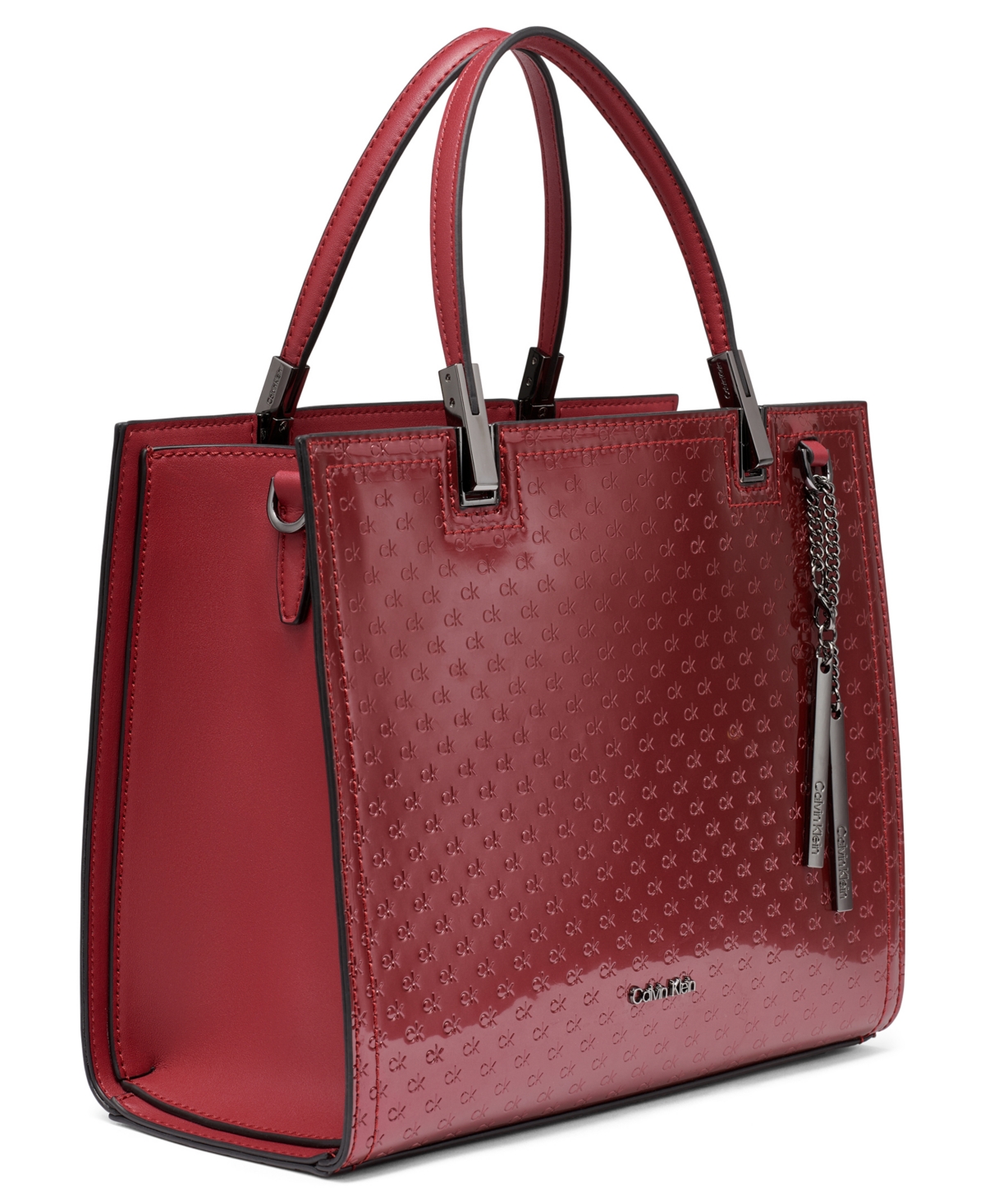 Calvin Klein Women's Verne Small Satchel Bag In Red