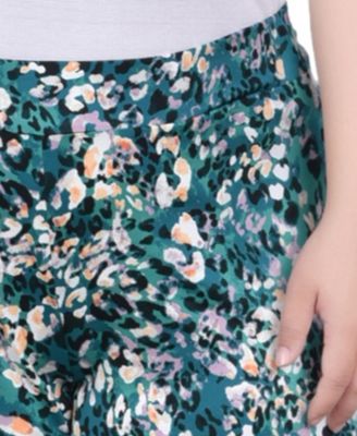 Plus Size Wide Leg Pull On Pants