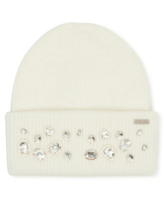 Women's Embellished Beanie and Knit Scarf Holiday Gift Set, 2-Piece