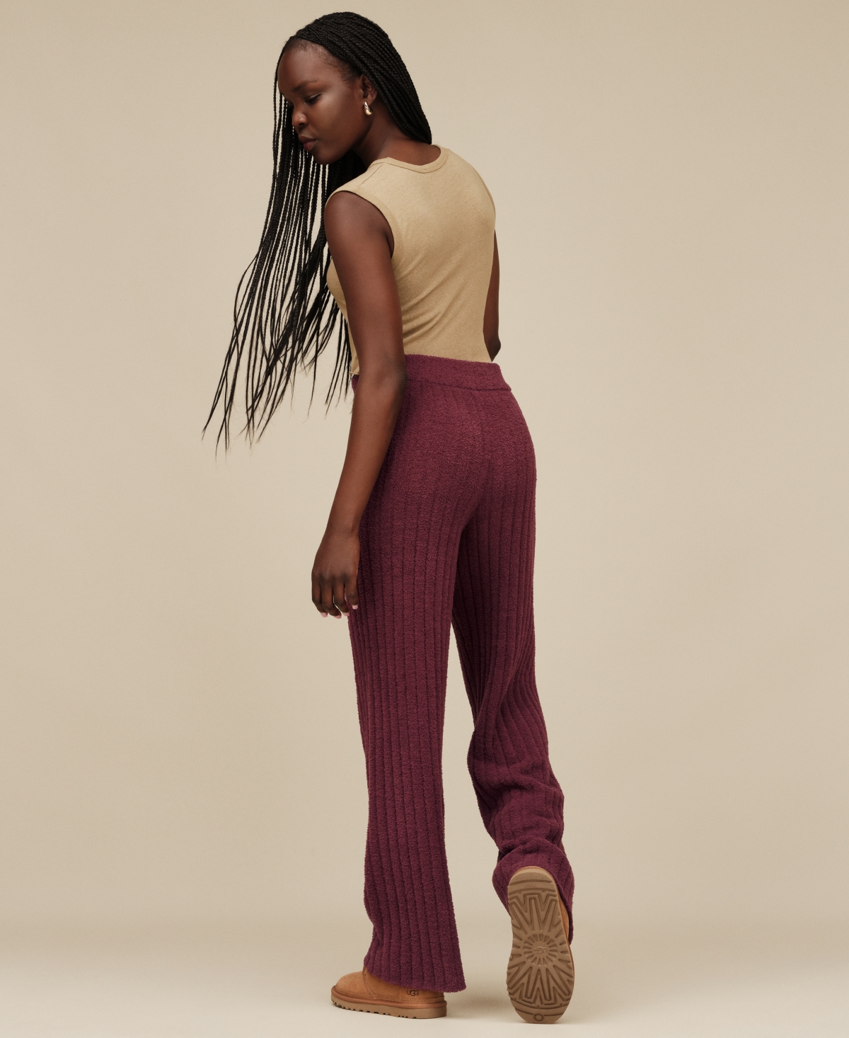 Ugg Women's Terri Ribbed Pajama Pants In Burgundy