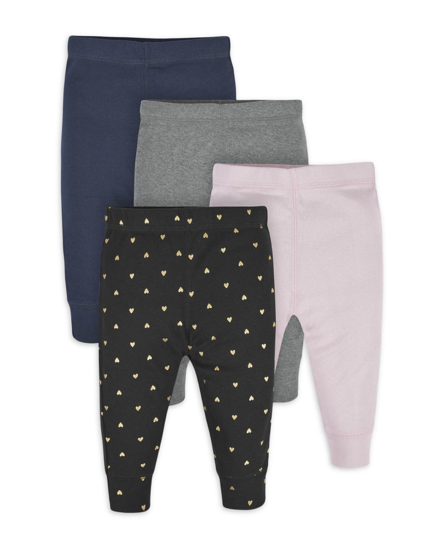 Брюки Gerber Active Pants, 4 Pack для девочек-малышей, цвет: Hearts — фото 7