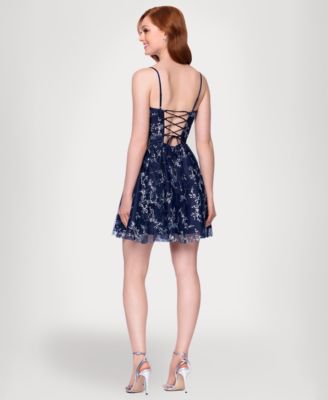 Juniors' Scoop Neck Party Dress