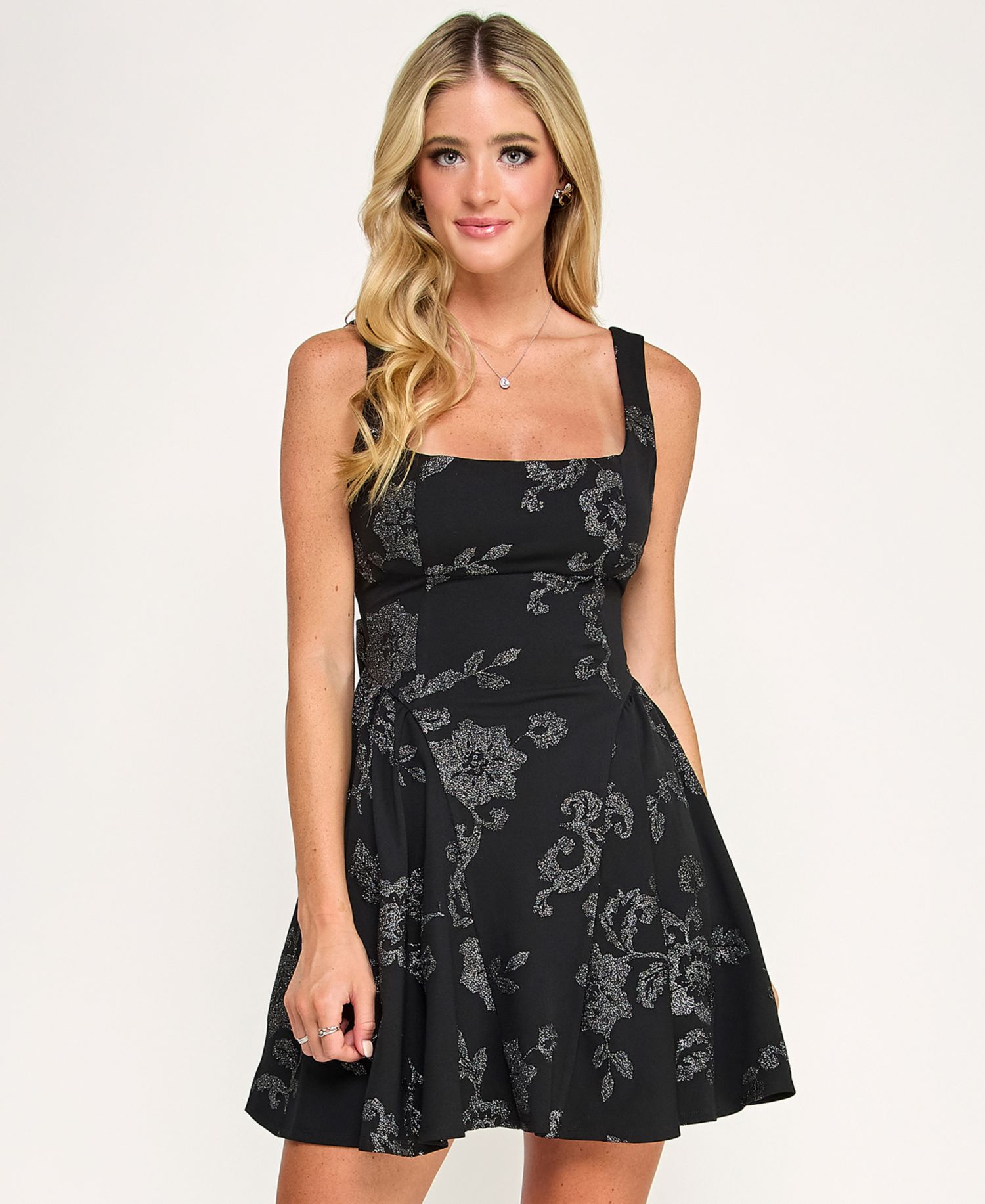 Juniors' Fit and Flare Short Dress