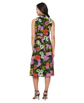 Women's Sleeveless Double Tier Midi Dress