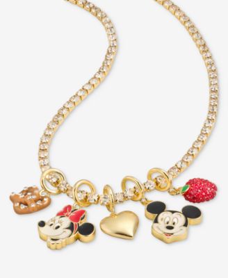 Disney | Macy's Mickey Mouse & Minnie Mouse NYC Cluster Charm Necklace, Macy's Exclusive
