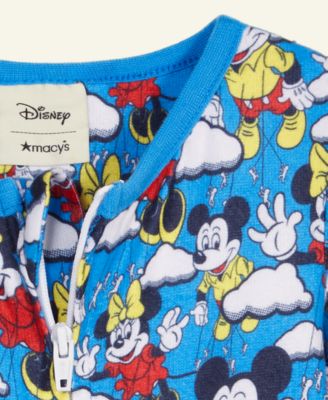 Baby Mickey Mouse & Minnie Mouse Parade Balloon Knit One Piece Sleeper, Macy's Exclusive