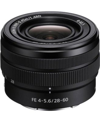 FE 28-60mm f/4-5.6 Lens, Bundle with 40.5mm Filter Kit, Lens Case, Cleaning Kit, Lens Cap Tether