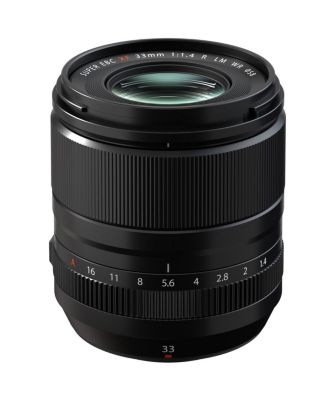 XF 33mm f/1.4 R LM WR Lens,  Bundle with 58mm Essentials Filter Kit, Lens Shade, Cleaning Kit, Lens Cap Tether