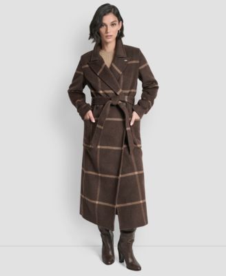 Women's Notch Collar Belted Wrap Coat