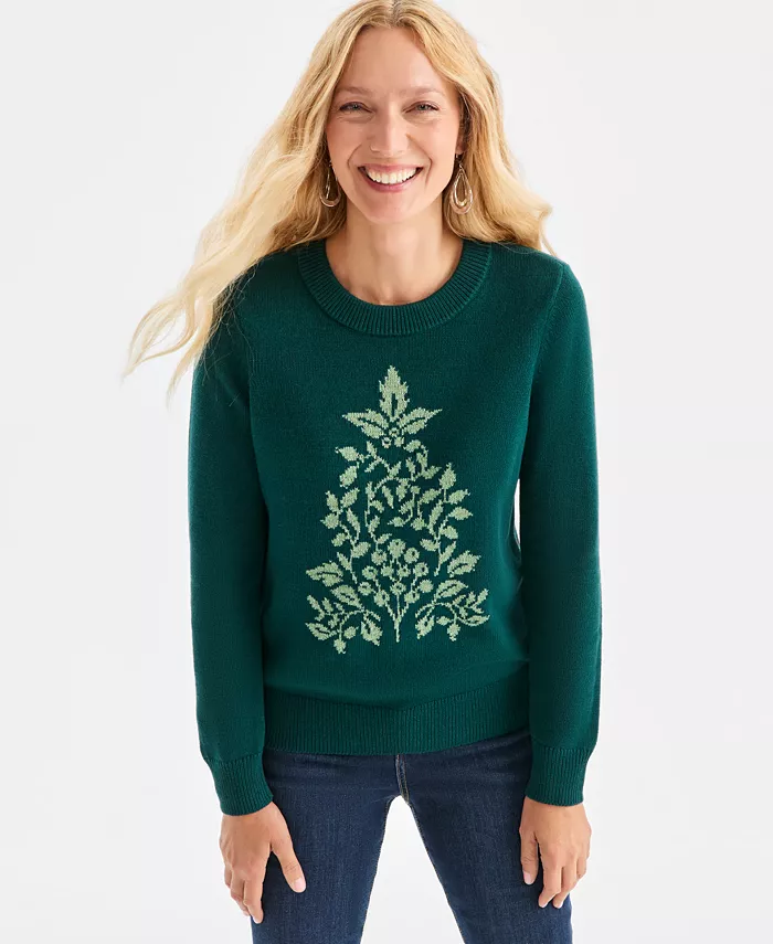 Women's Holiday Crewneck Pullover Sweater