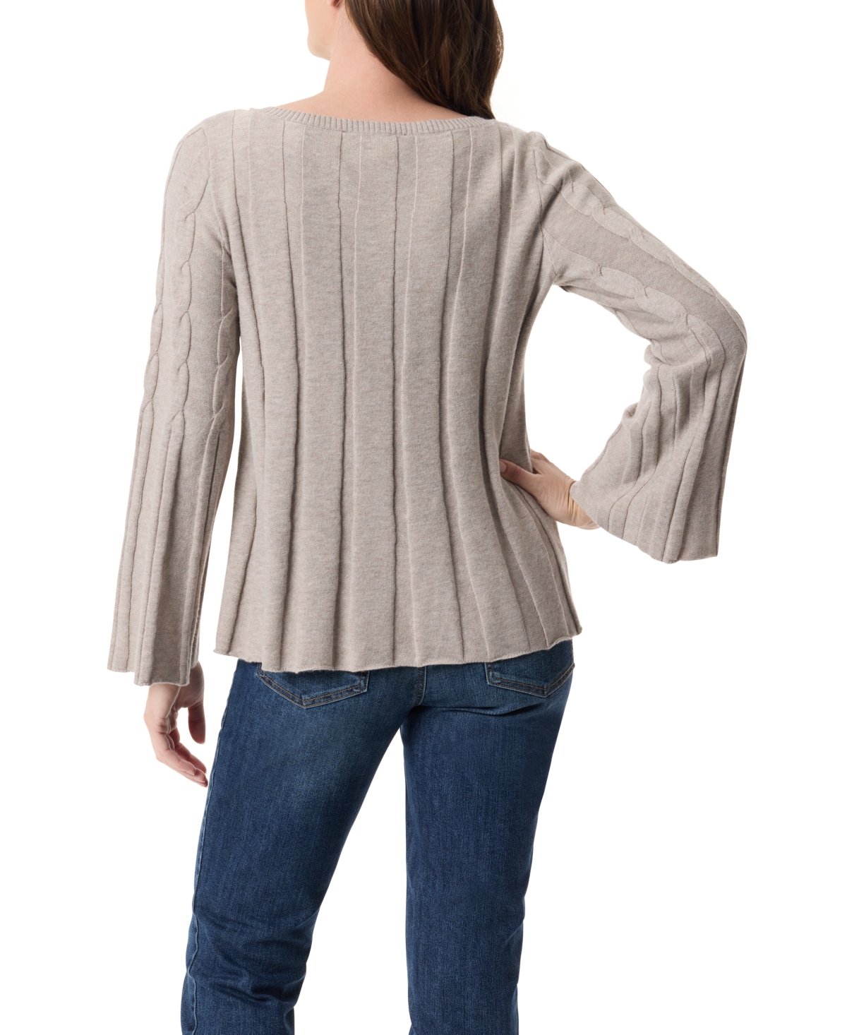 Gloria Vanderbilt Women's Maren Cable Knit Sweater In Gray