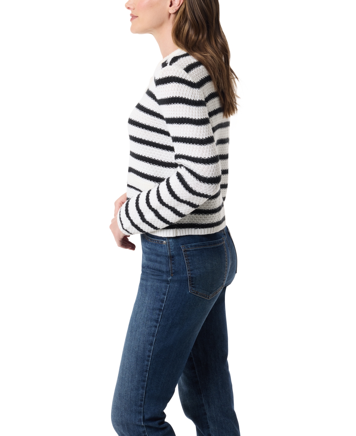 Gloria Vanderbilt Women's Lorin Crew Neck Cardigan Sweater In White