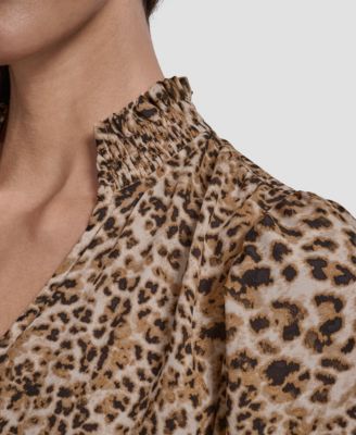 Women's Smocked Collar Shirt