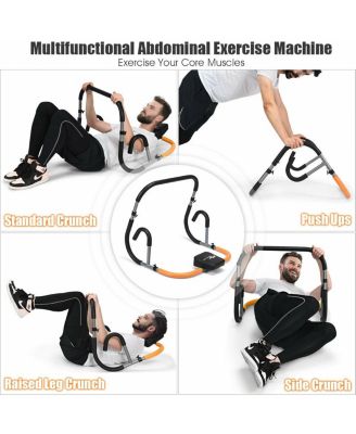 Ab Fitness Crunch Abdominal Exercise Workout Machine for Glider Roller & Pushup