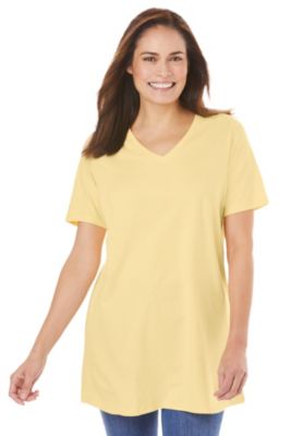 Plus Size Within Perfect Short-Sleeve V-Neck Tunic Top