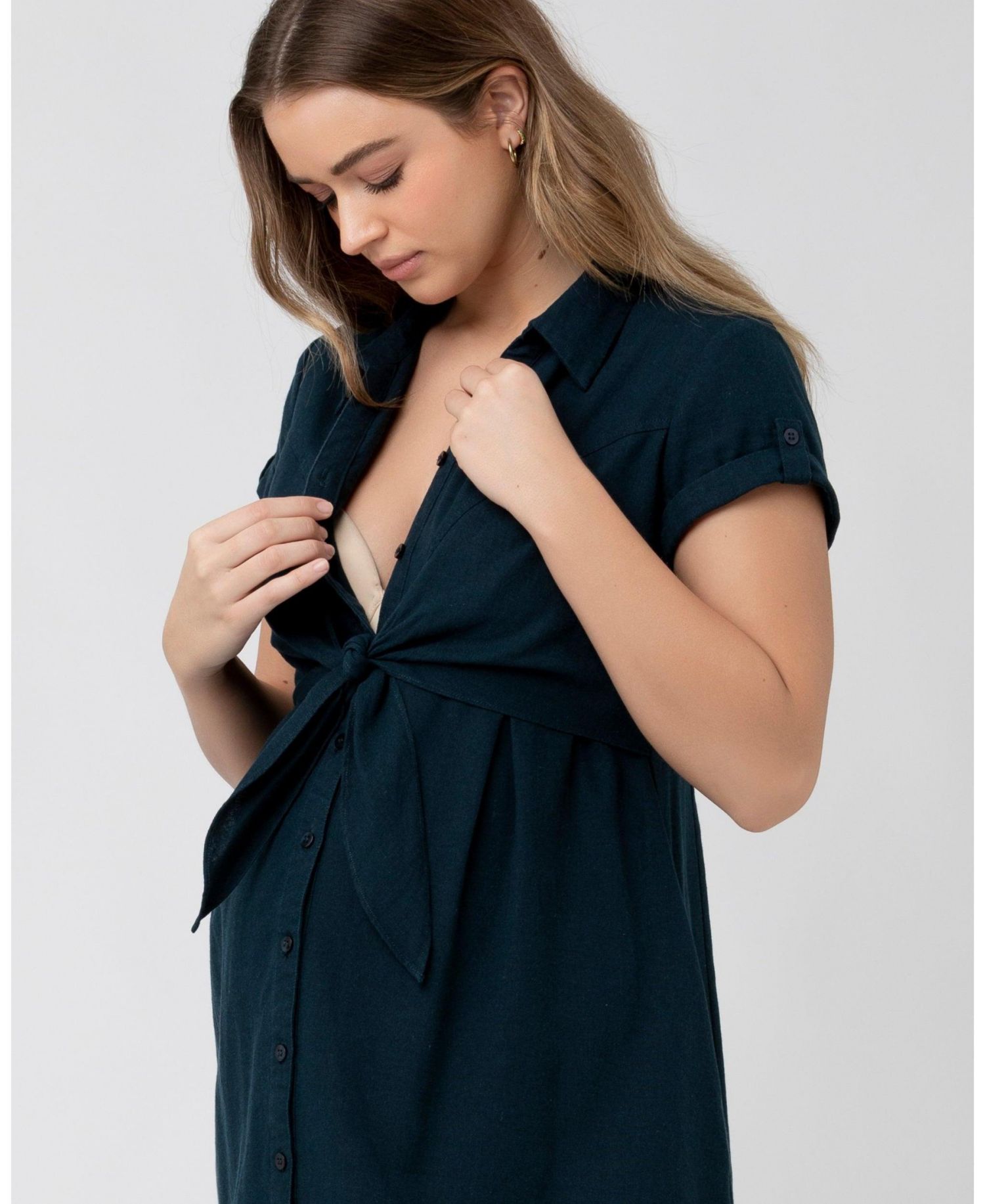 Maternity Ripe Colette Tie Up Nursing Dress