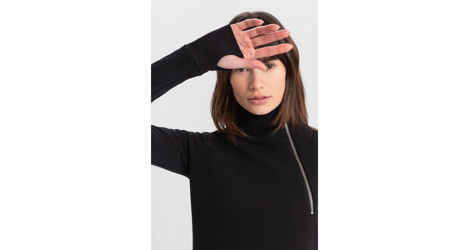Women's Alani Long-Sleeve Turtleneck Zip Sweatshirt Dress