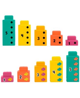 Adding Alligator Educational Toy Stacking Blocks, 10 pieces