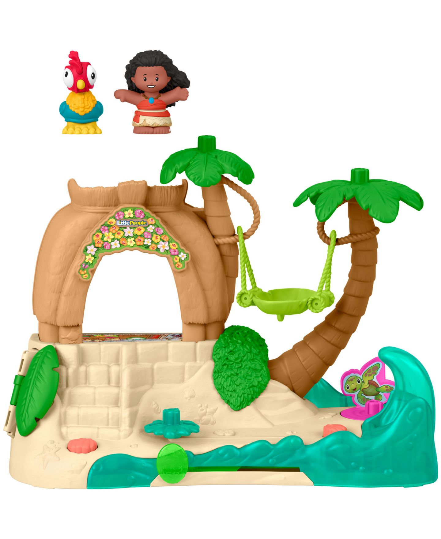 Детский игровой набор Little People Disney Princess Moana Adventure Village Playset with 2 Figures, Ages 1.5-5 Years — фото 5