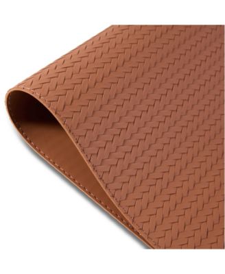 Hudson Reversible Premium Faux Leather 12" x 18" Rectangular Placemats Set of 4