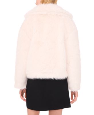 Women's Faux-Fur V-Neck Long Sleeve Jacket