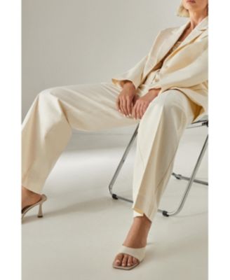 Women's Twill Buckle Tailored Pants