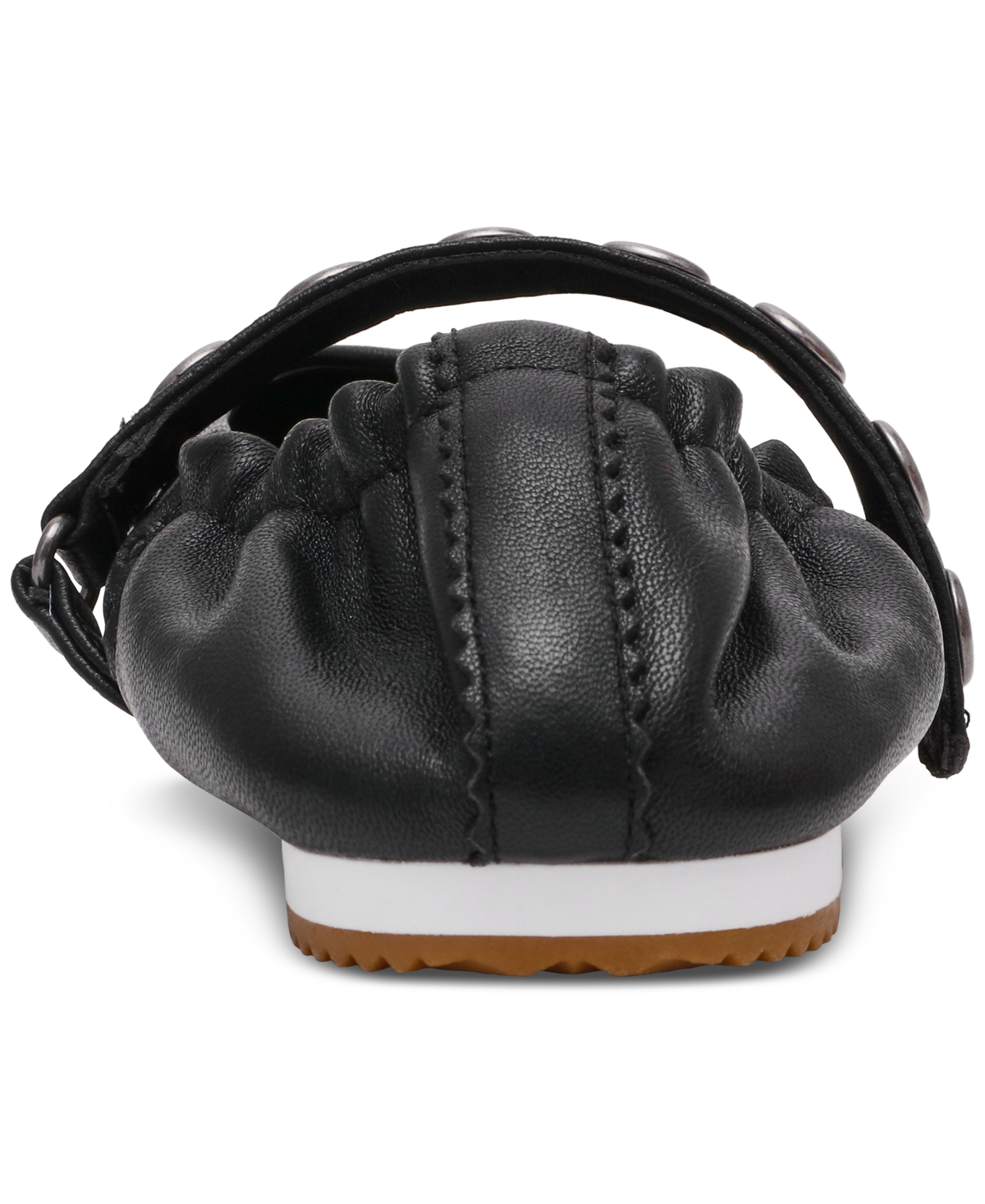 Steve Madden Anaya-st Studded Mary-jane Ballet Flats In Black