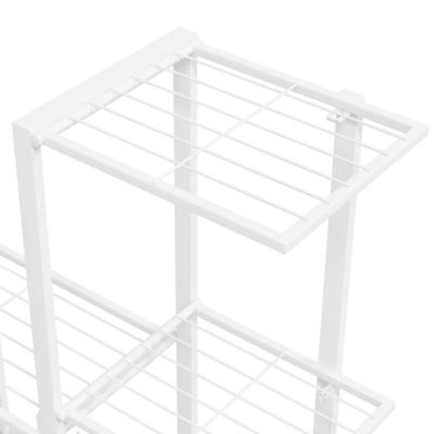 Plant Stand White Metal Medium Durable Flower Stand