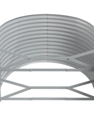 Garden Raised Bed Grey Powder-coated steel Large